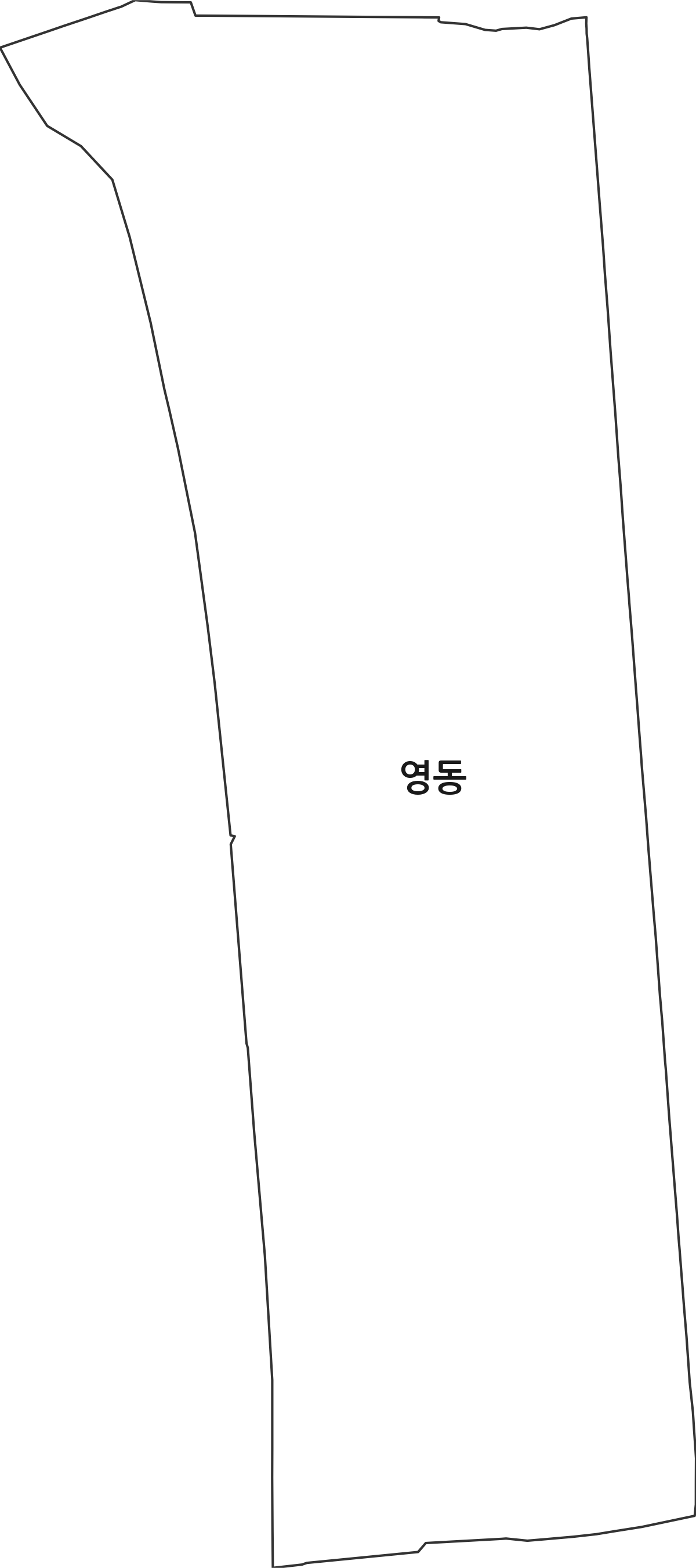 충청북도 청주시 상당구 영동 법정동 행정구역 경계 지도