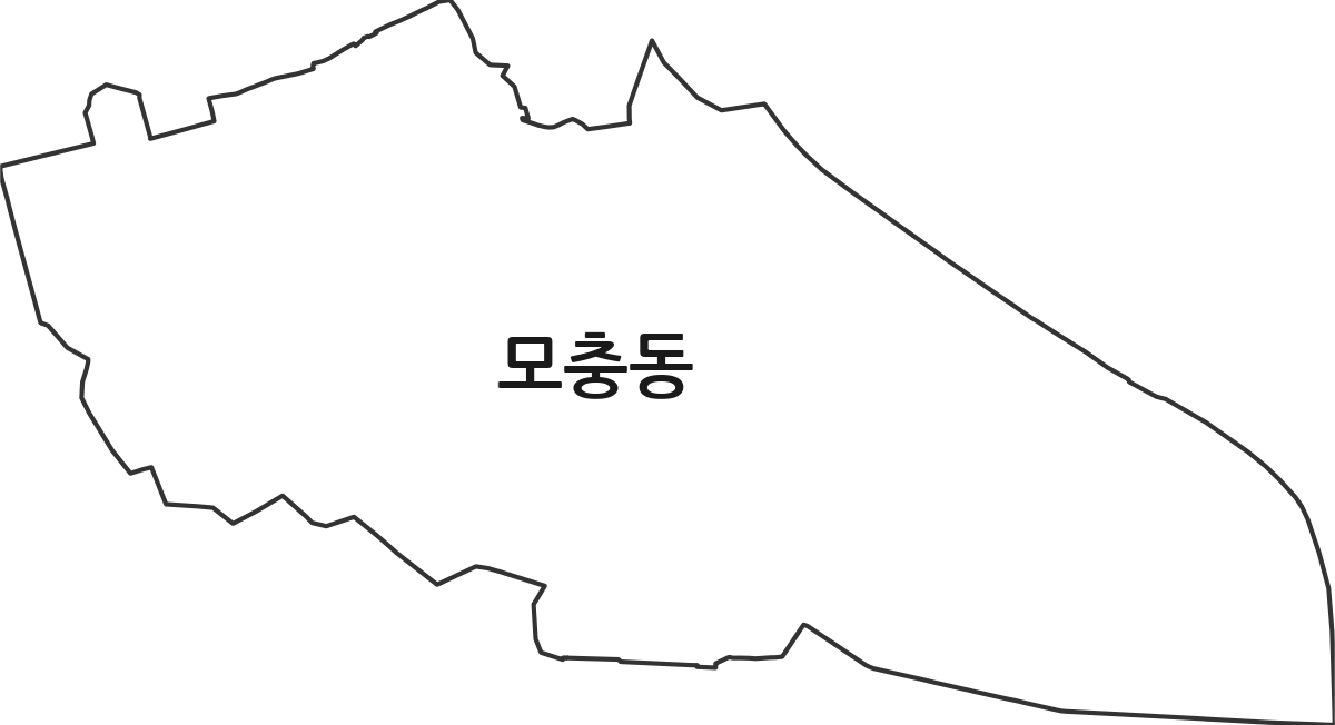 충청북도 청주시 서원구 모충동 행정동 행정구역 경계 지도