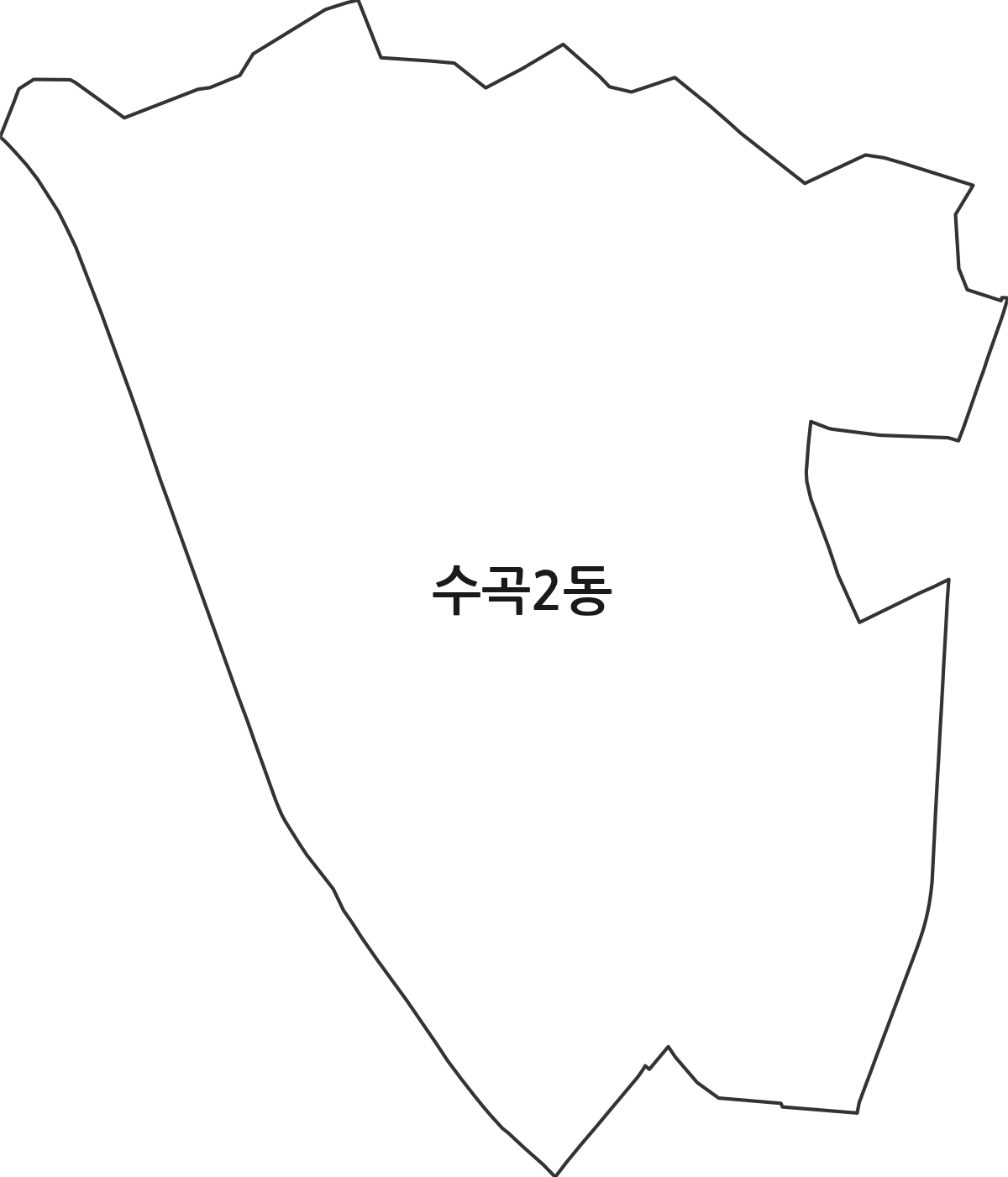 충청북도 청주시 서원구 수곡2동 행정동 행정구역 경계 지도