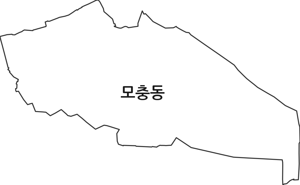 충청북도 청주시 서원구 모충동 법정동 행정구역 경계 지도