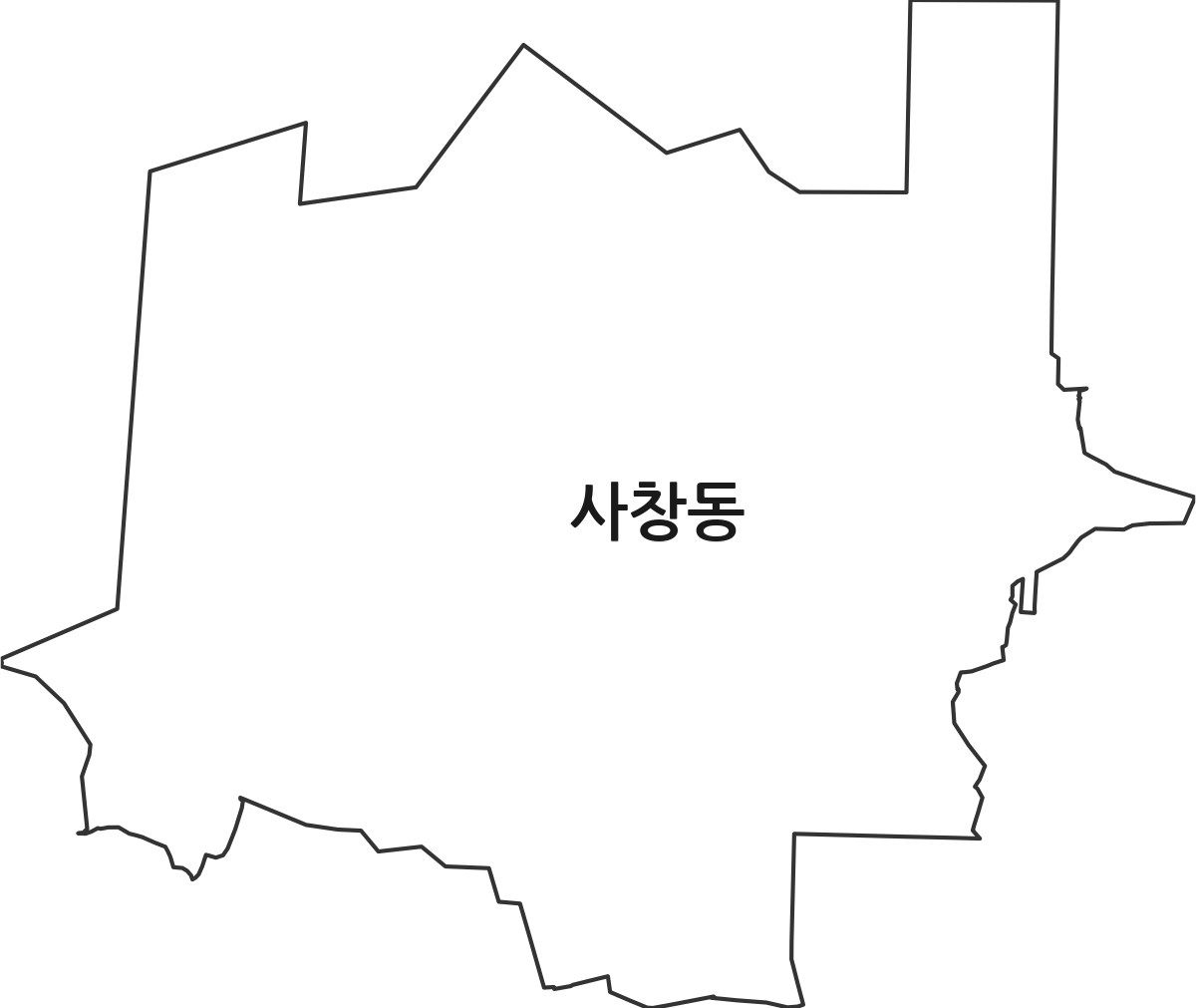 충청북도 청주시 서원구 사창동 법정동 행정구역 경계 지도