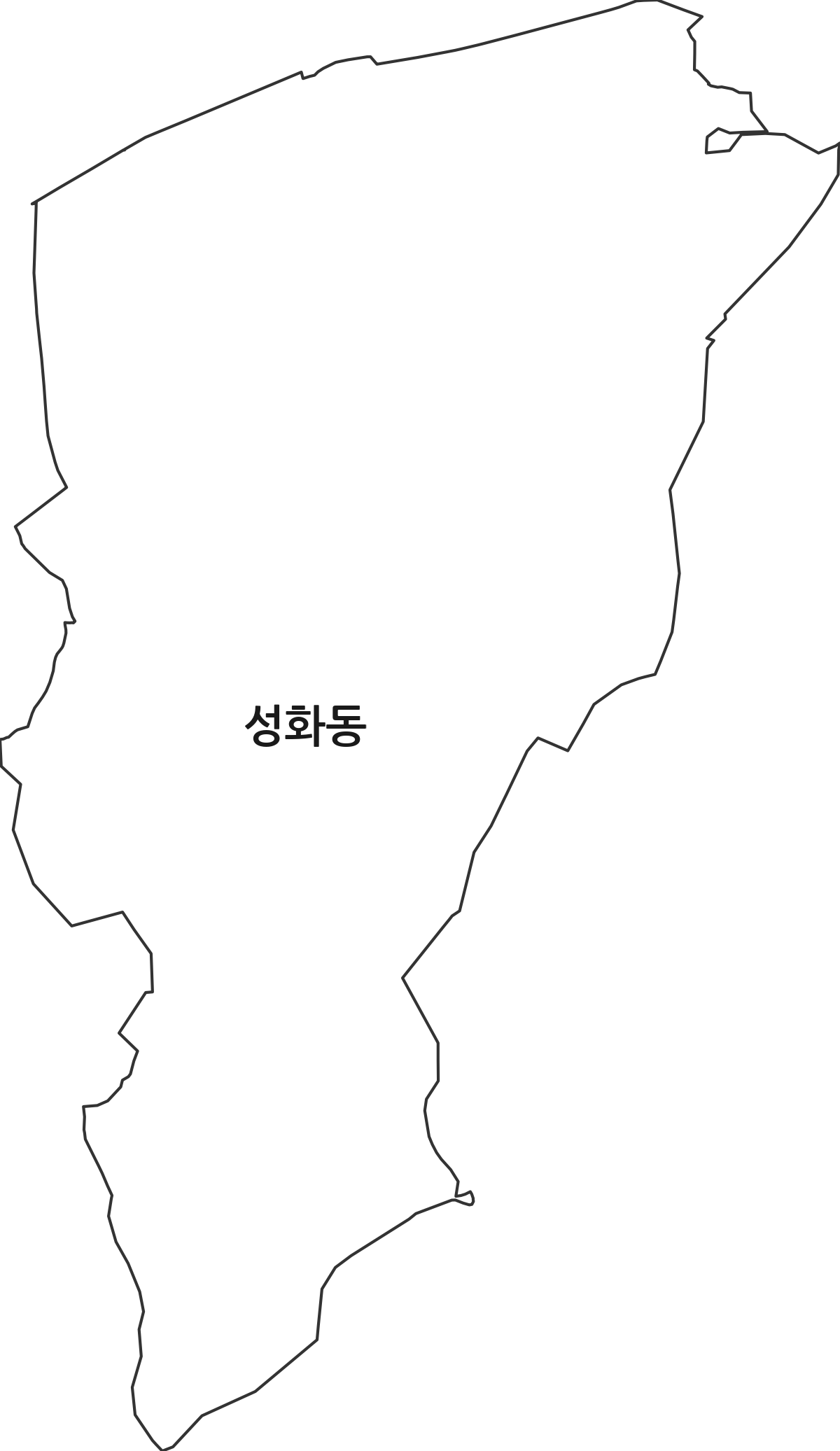 충청북도 청주시 서원구 성화동 법정동 행정구역 경계 지도