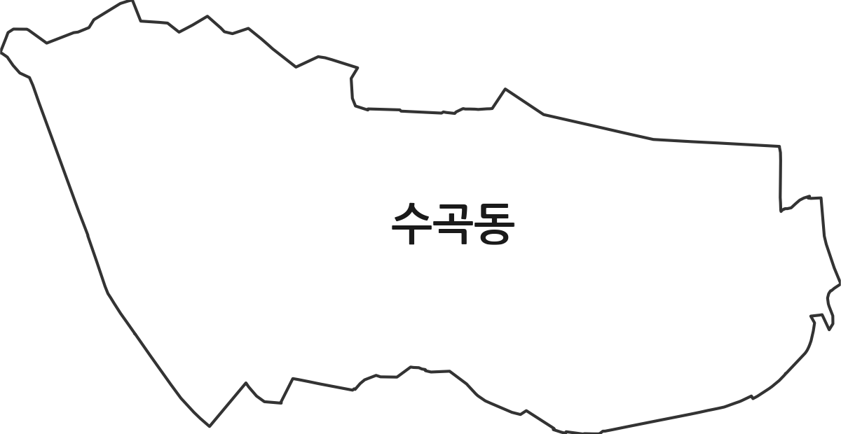 충청북도 청주시 서원구 수곡동 법정동 행정구역 경계 지도