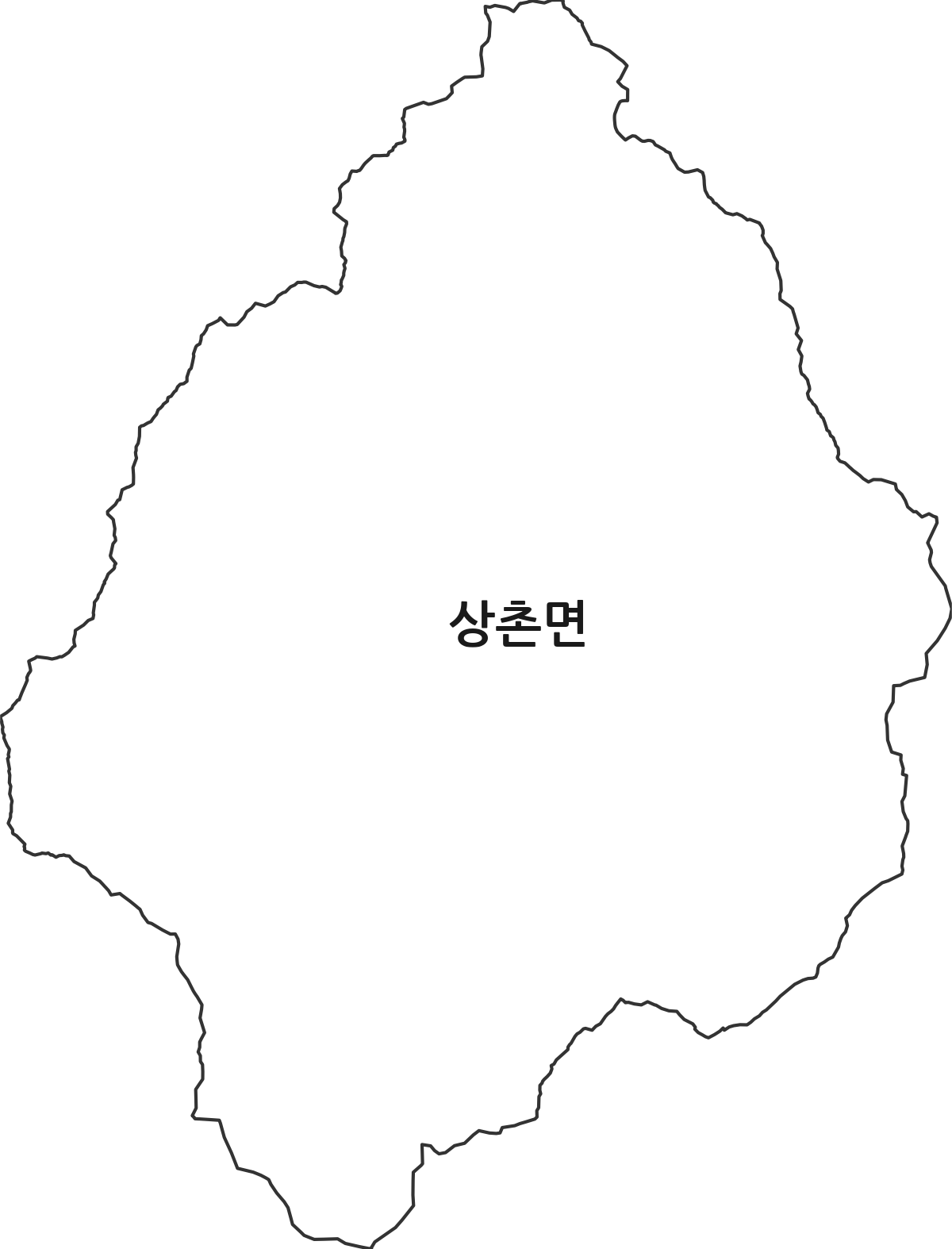 충청북도 영동군 상촌면 행정동 행정구역 경계 지도