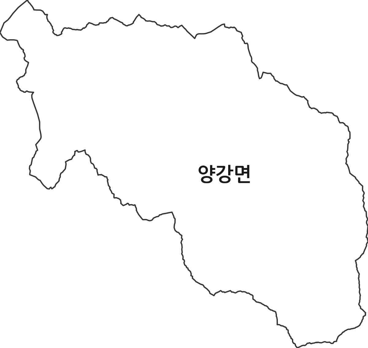 충청북도 영동군 양강면 행정동 행정구역 경계 지도