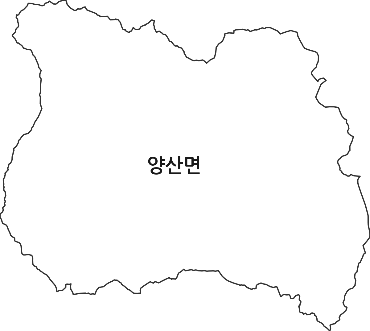 충청북도 영동군 양산면 행정동 행정구역 경계 지도