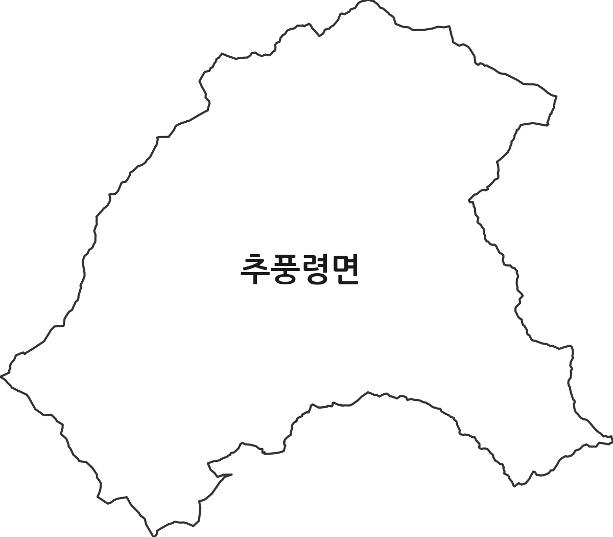 충청북도 영동군 추풍령면 행정동 행정구역 경계 지도