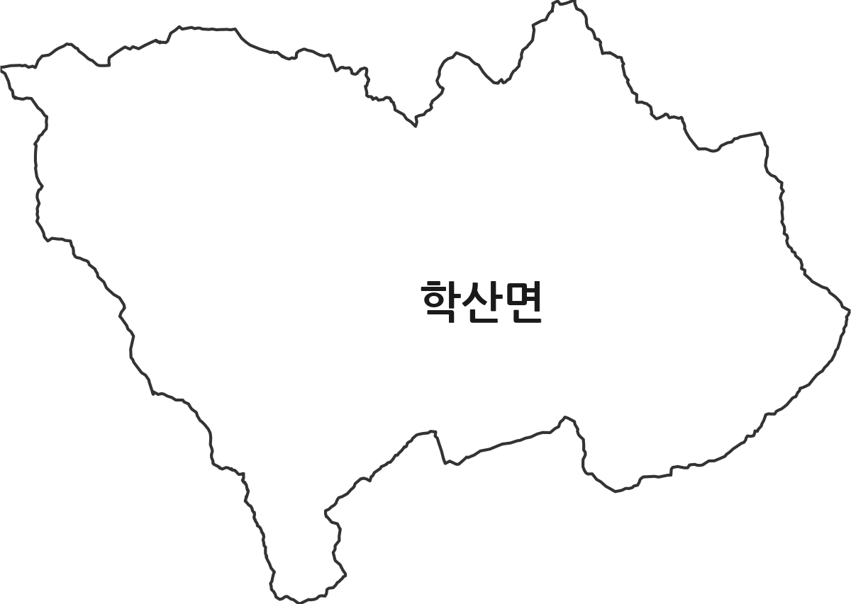 충청북도 영동군 학산면 행정동 행정구역 경계 지도