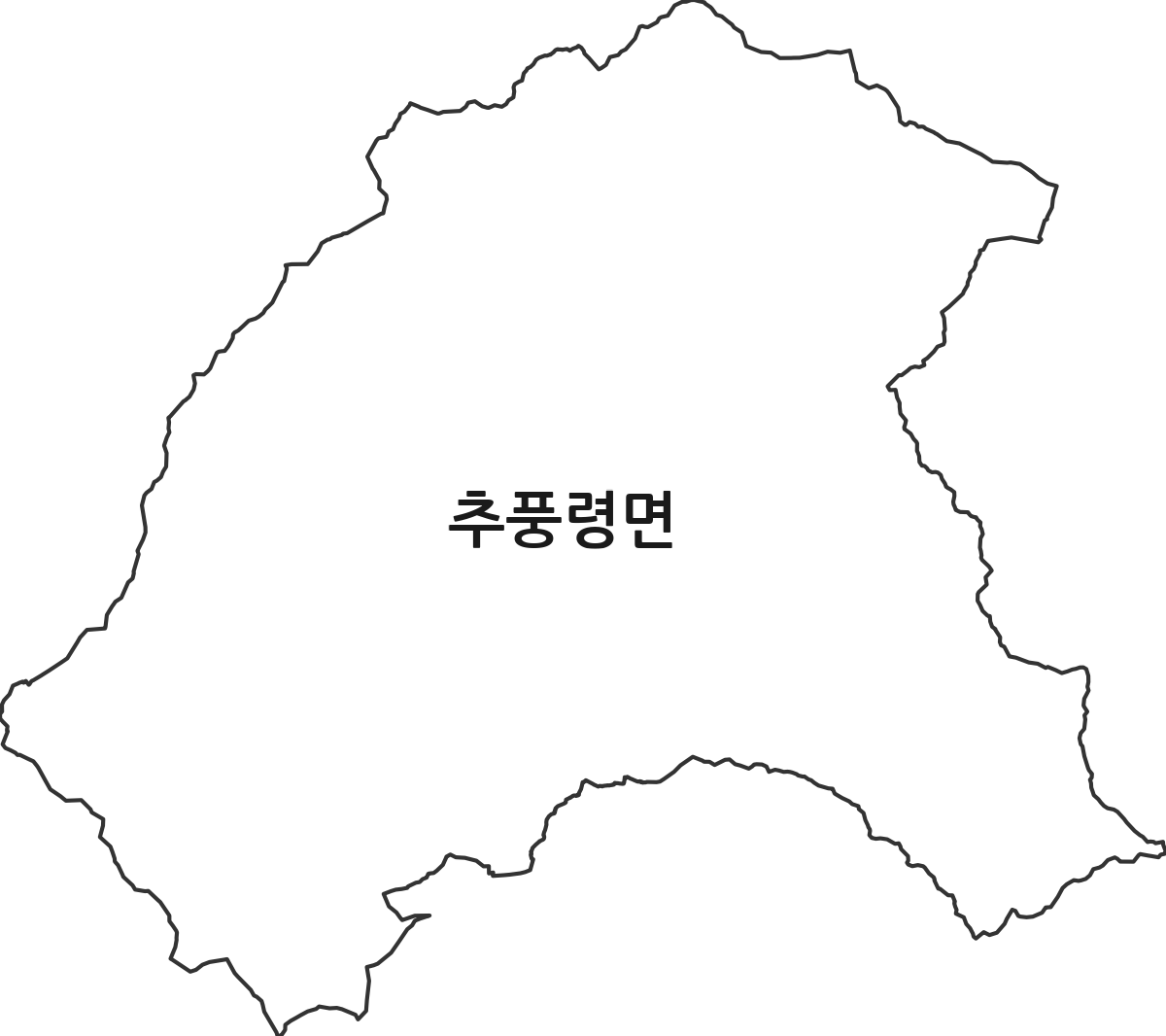 충청북도 영동군 추풍령면 법정동 행정구역 경계 지도