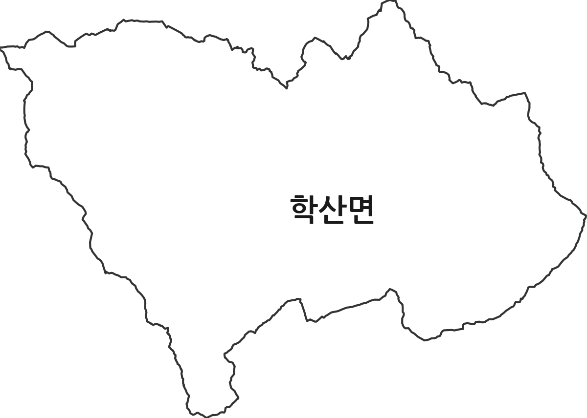 충청북도 영동군 학산면 법정동 행정구역 경계 지도