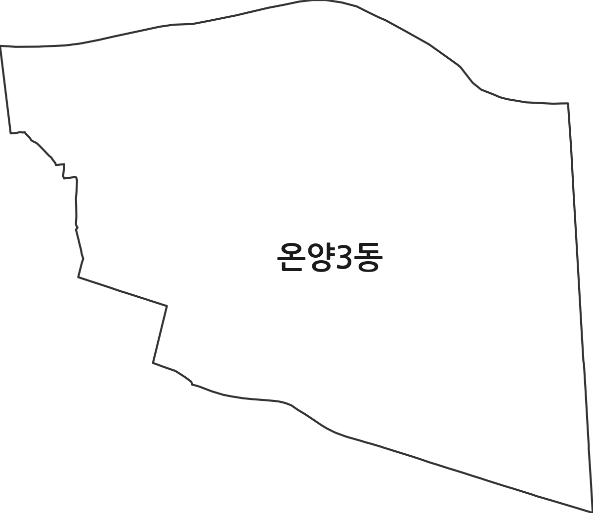 충청남도 아산시 온양3동 행정동 행정구역 경계 지도