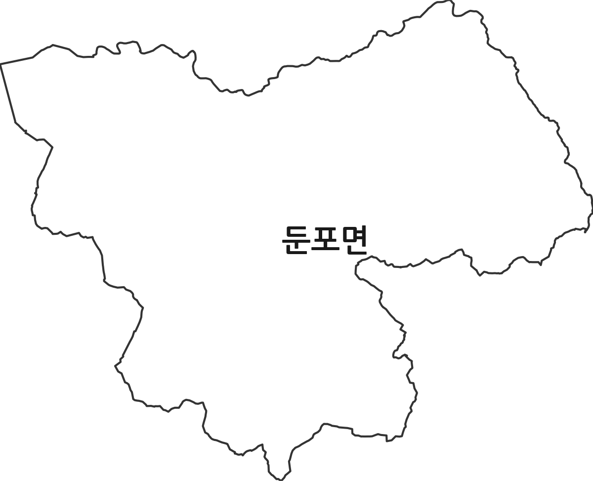 충청남도 아산시 둔포면 법정동 행정구역 경계 지도