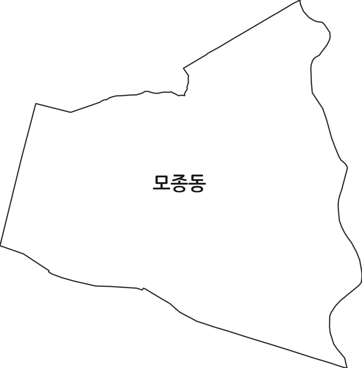 충청남도 아산시 모종동 법정동 행정구역 경계 지도