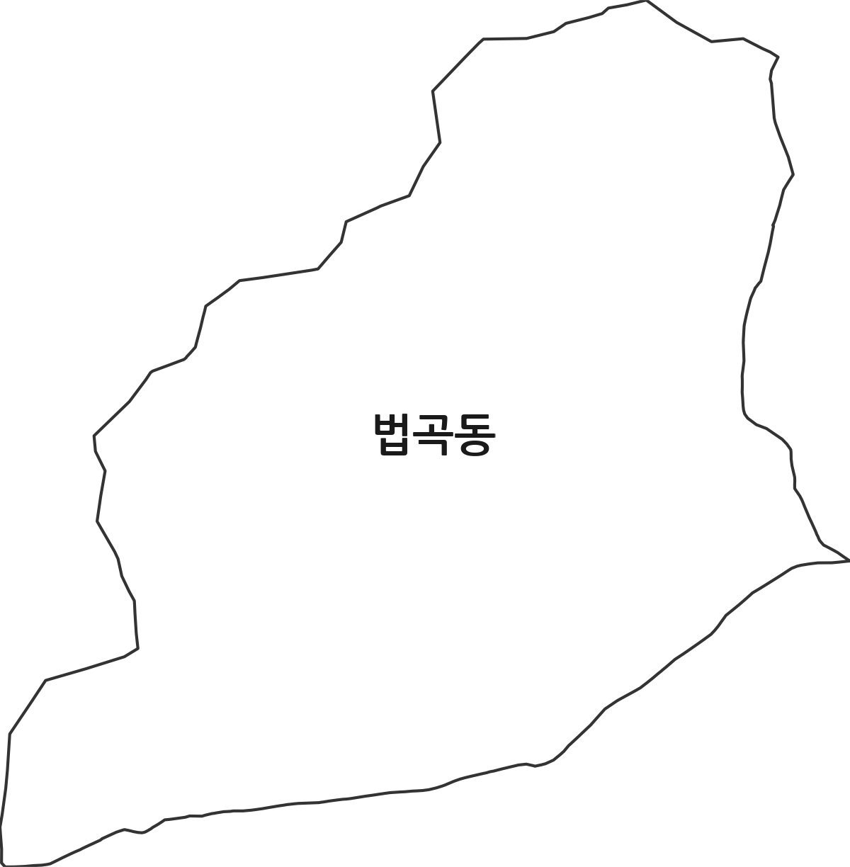 충청남도 아산시 법곡동 법정동 행정구역 경계 지도