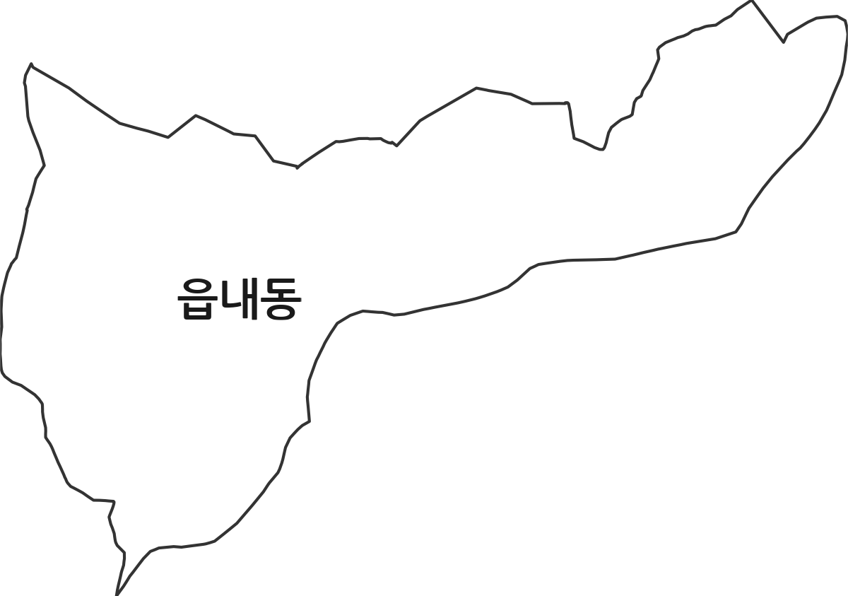 충청남도 아산시 읍내동 법정동 행정구역 경계 지도