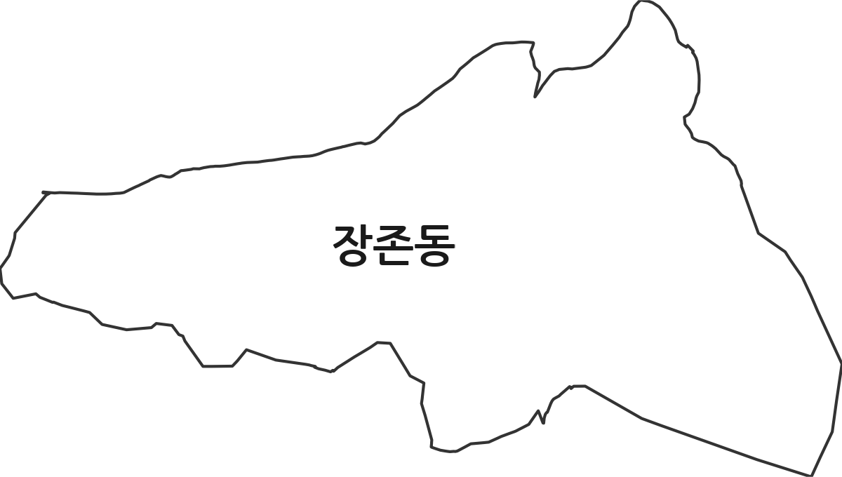 충청남도 아산시 장존동 법정동 행정구역 경계 지도