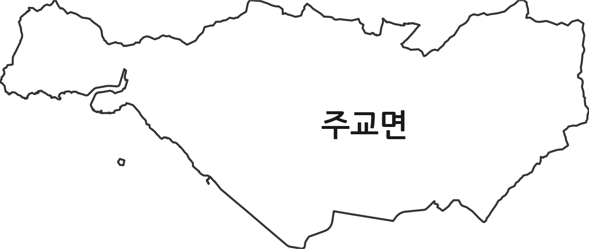 충청남도 보령시 주교면 행정동 행정구역 경계 지도