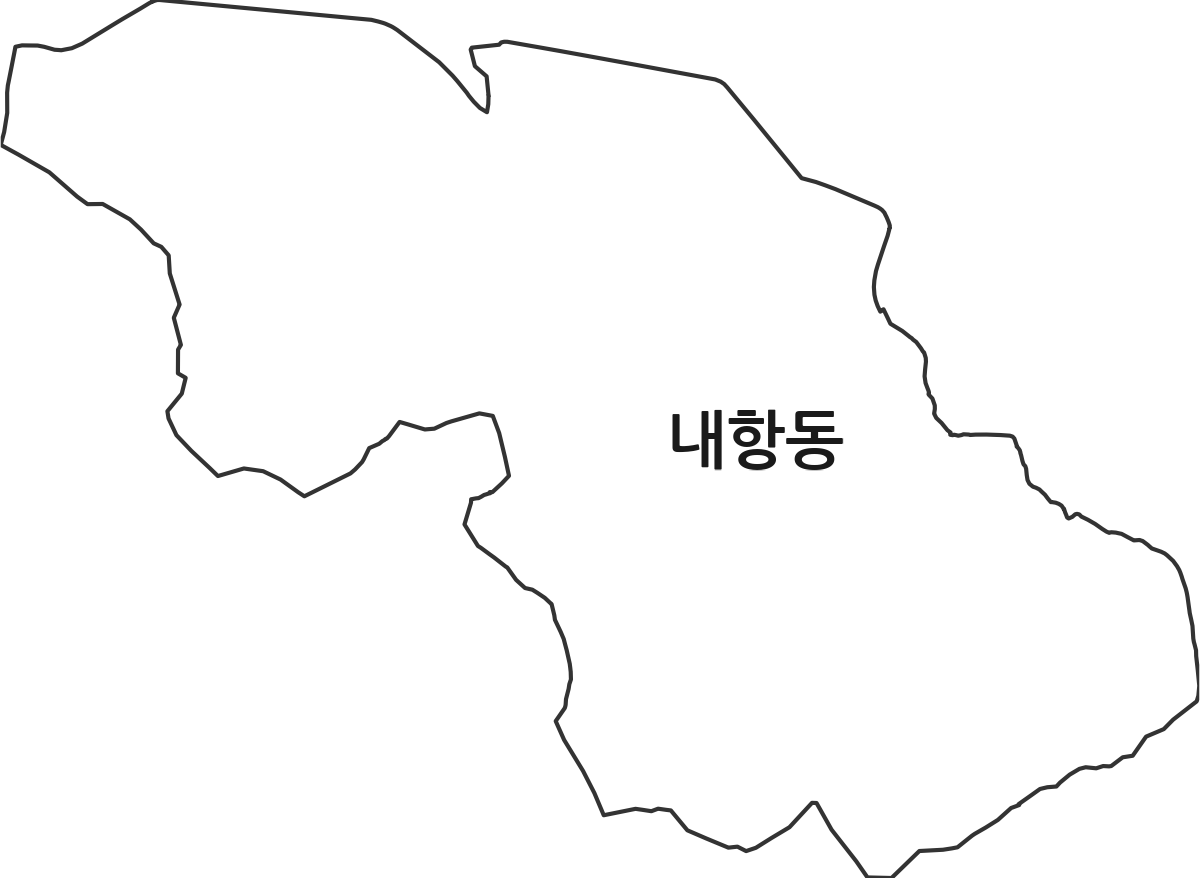 충청남도 보령시 내항동 법정동 행정구역 경계 지도
