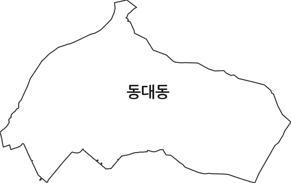 충청남도 보령시 동대동 법정동 행정구역 경계 지도
