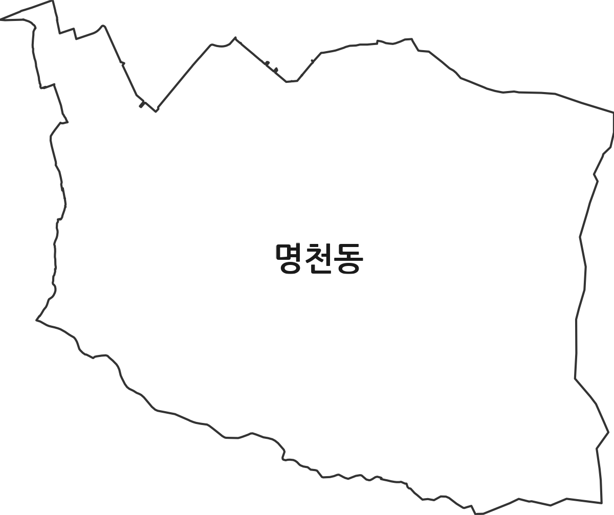충청남도 보령시 명천동 법정동 행정구역 경계 지도