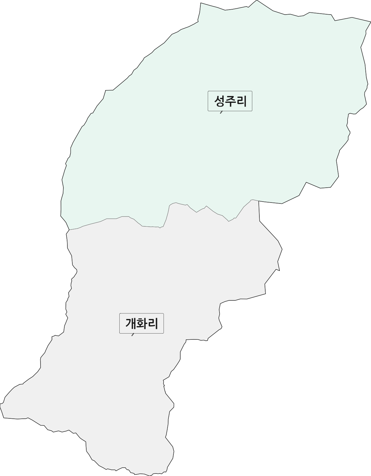 충청남도 보령시 성주면 법정동 리 구분 행정구역 경계 지도