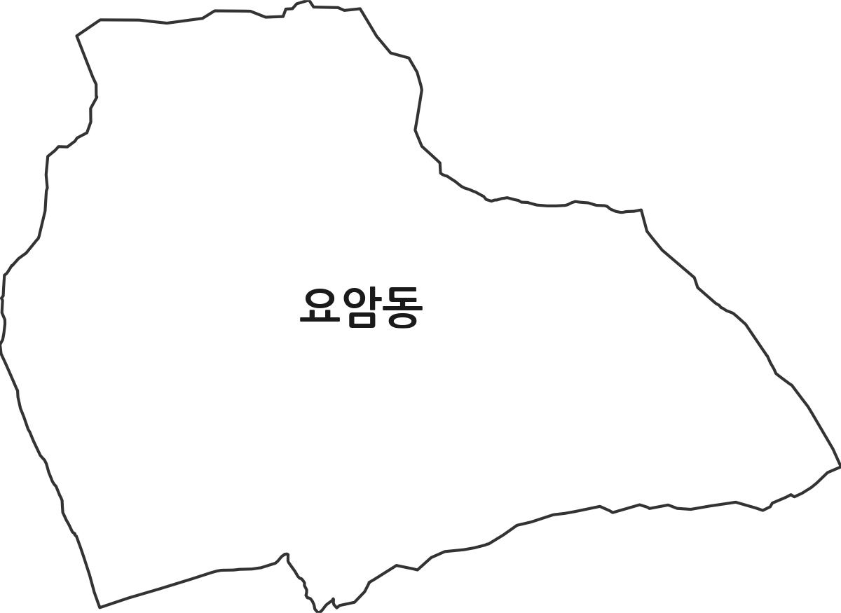 충청남도 보령시 요암동 법정동 행정구역 경계 지도