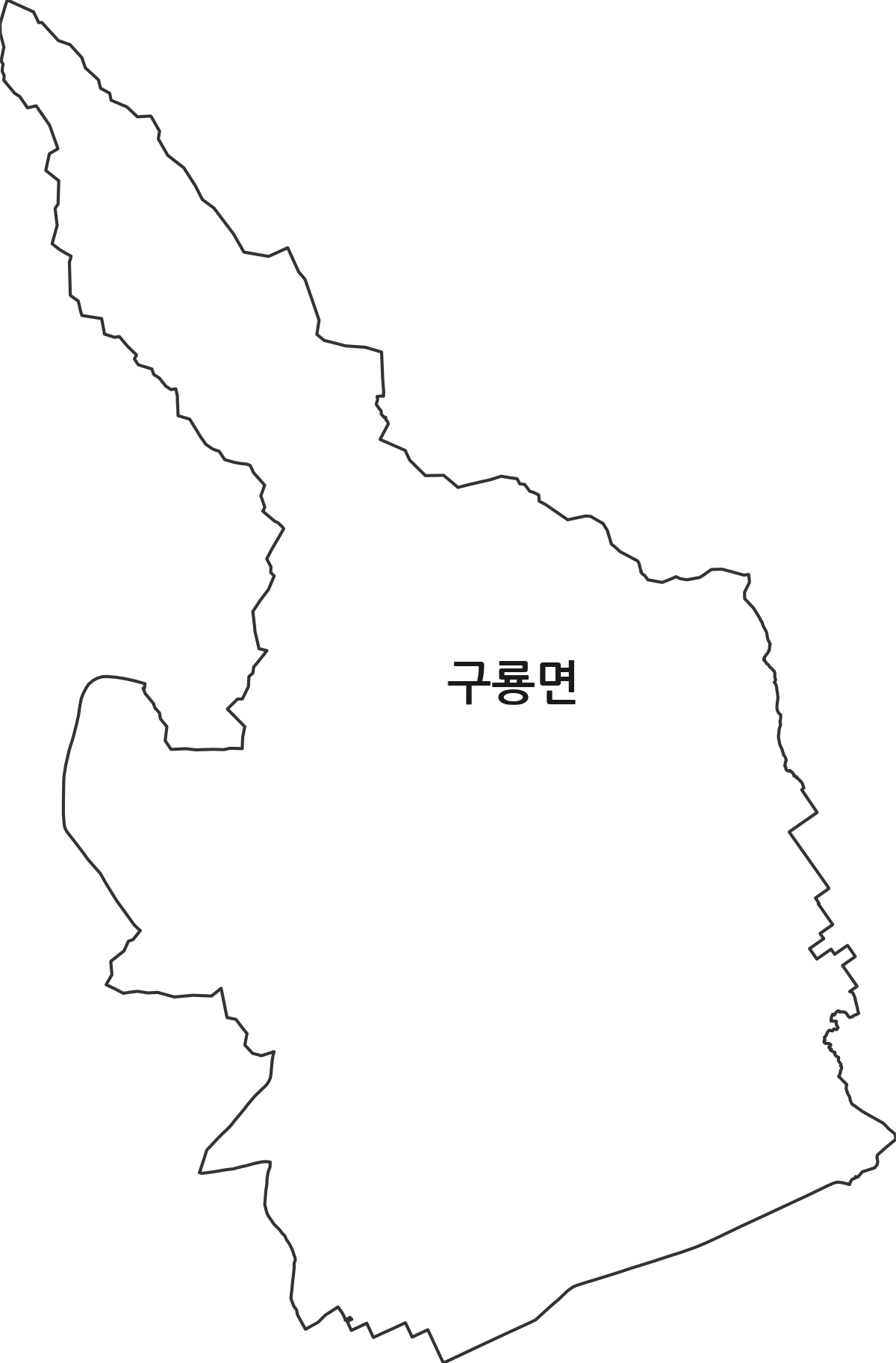 충청남도 부여군 구룡면 행정동 행정구역 경계 지도