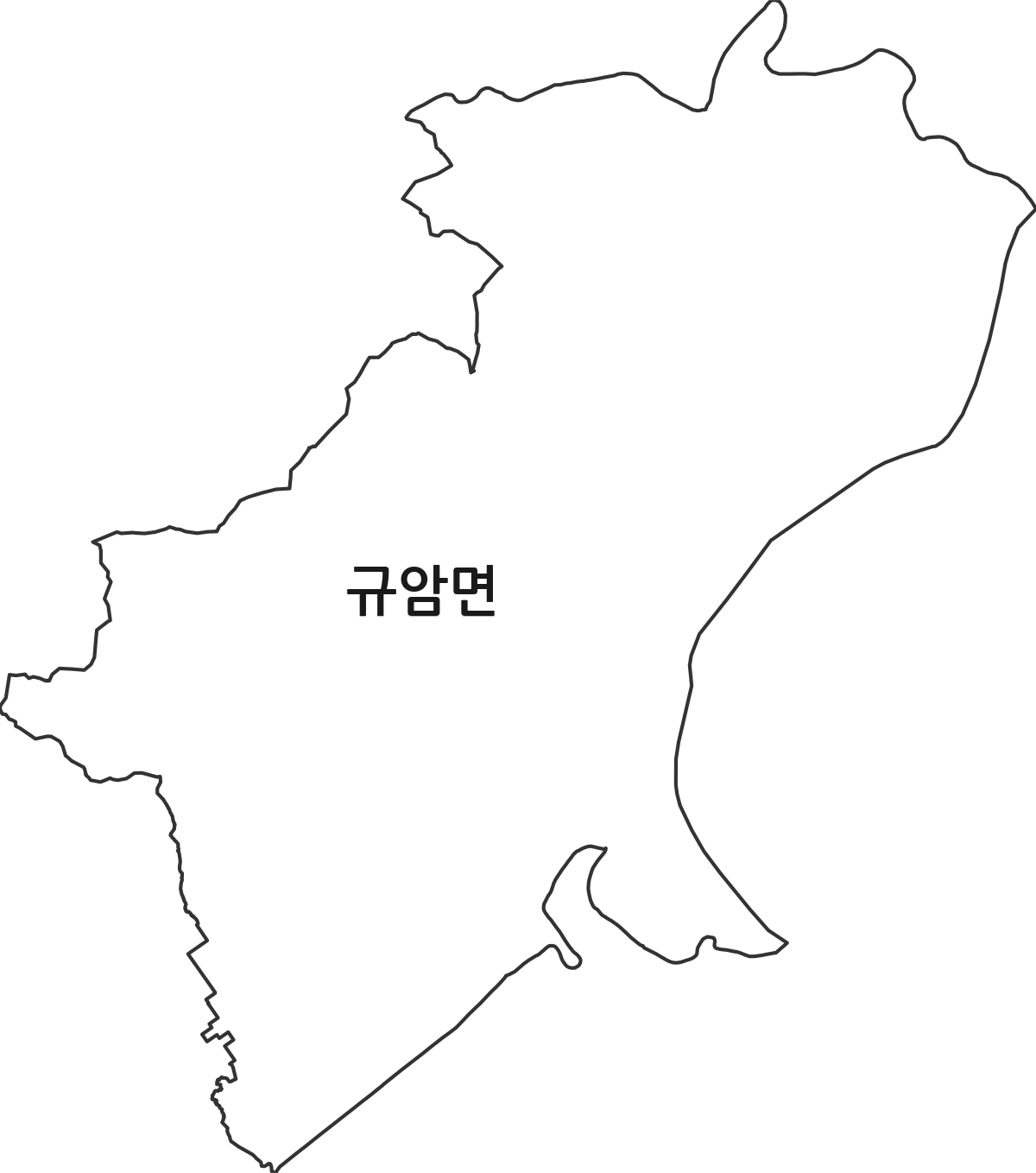 충청남도 부여군 규암면 행정동 행정구역 경계 지도