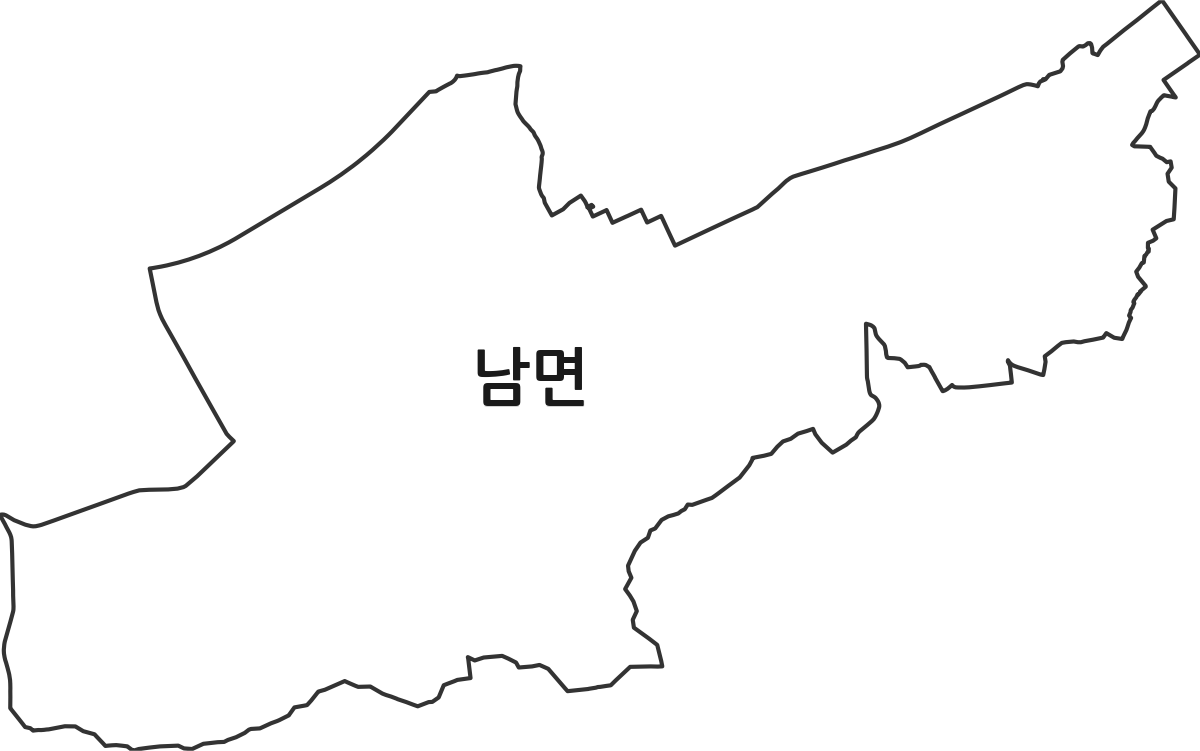 충청남도 부여군 남면 행정동 행정구역 경계 지도