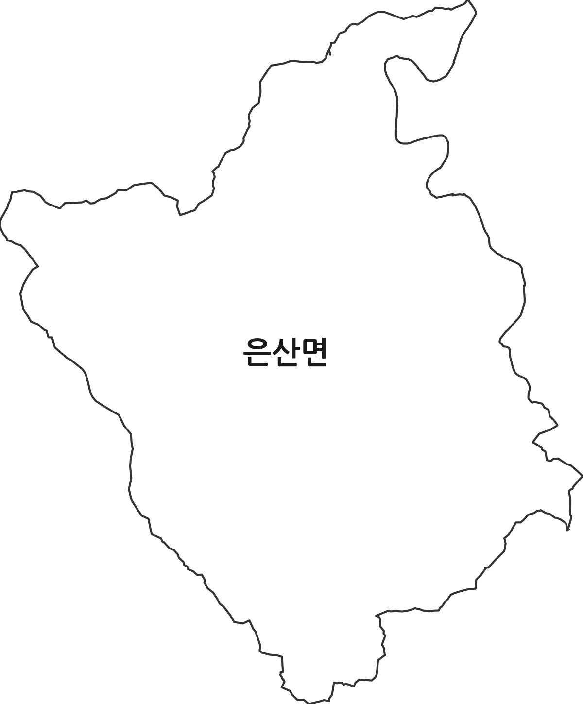 충청남도 부여군 은산면 행정동 행정구역 경계 지도