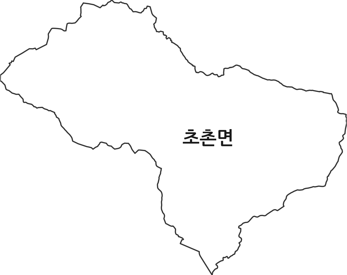 충청남도 부여군 초촌면 행정동 행정구역 경계 지도