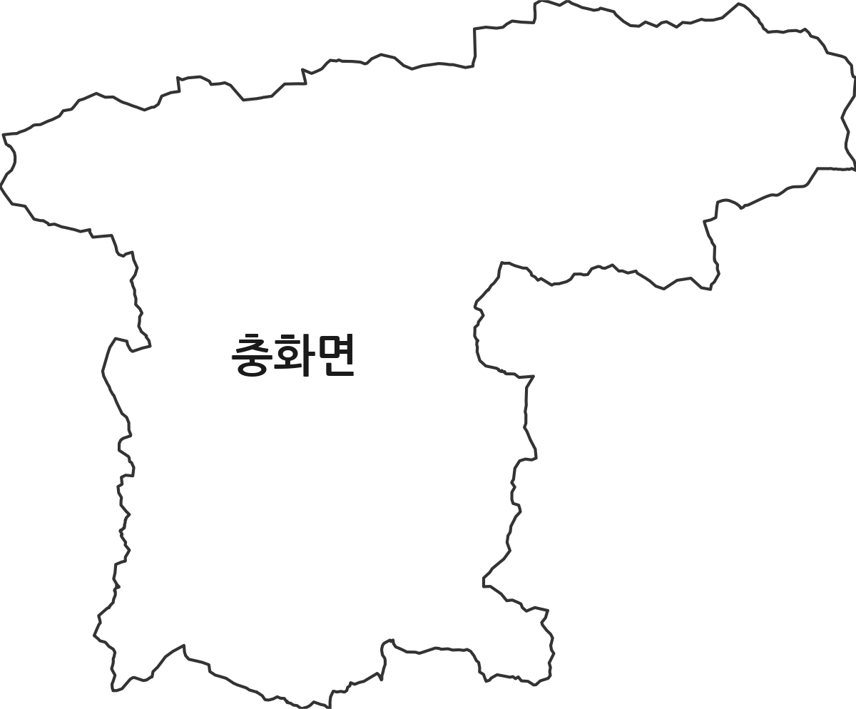 충청남도 부여군 충화면 행정동 행정구역 경계 지도