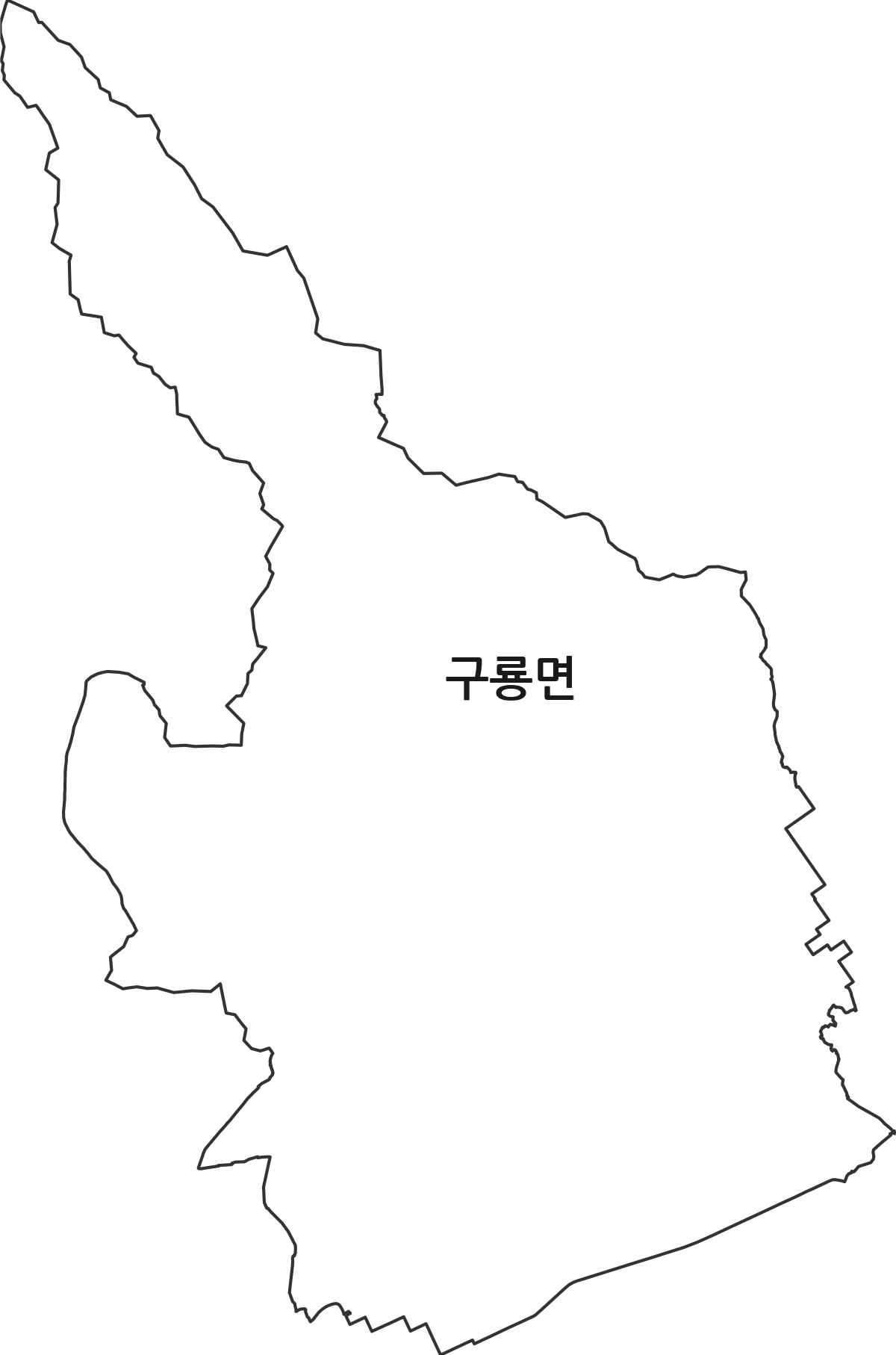 충청남도 부여군 구룡면 법정동 행정구역 경계 지도