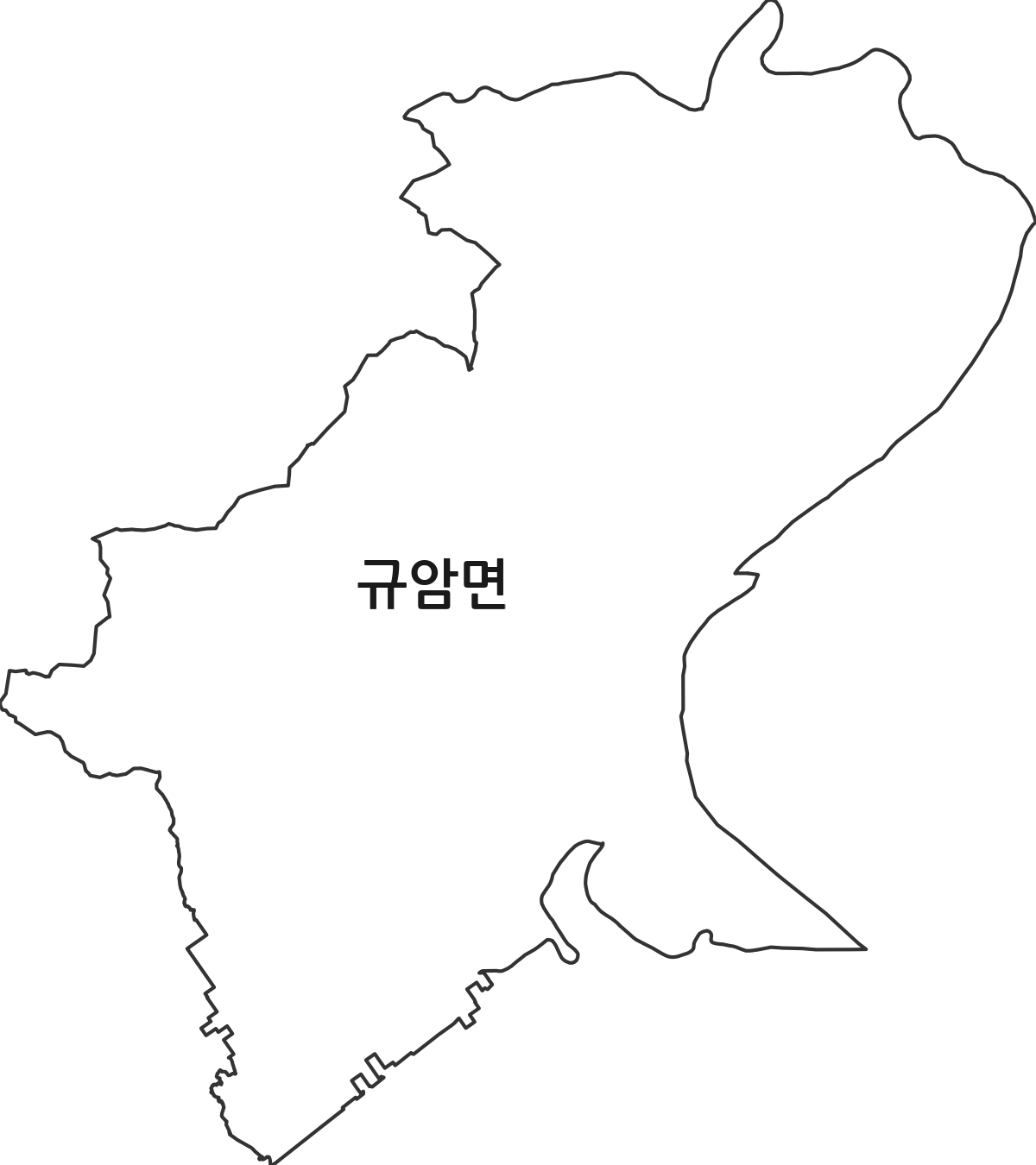 충청남도 부여군 규암면 법정동 행정구역 경계 지도