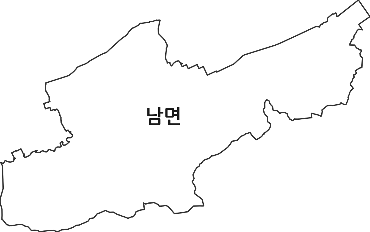 충청남도 부여군 남면 법정동 행정구역 경계 지도
