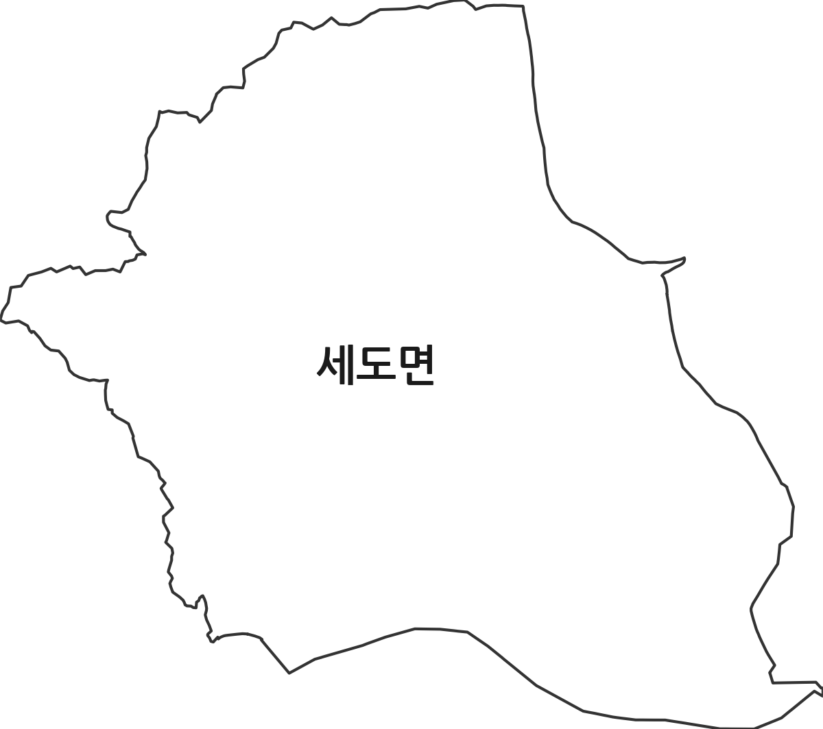 충청남도 부여군 세도면 법정동 행정구역 경계 지도