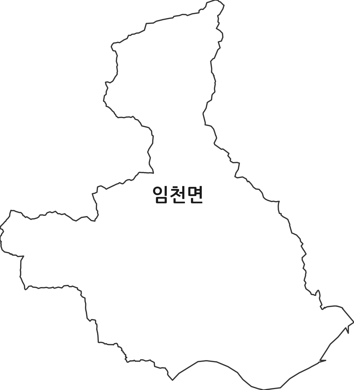충청남도 부여군 임천면 법정동 행정구역 경계 지도