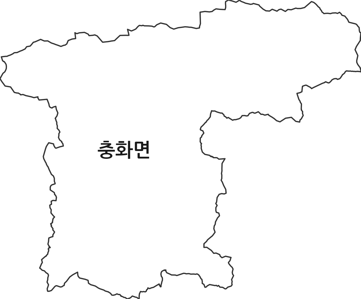 충청남도 부여군 충화면 법정동 행정구역 경계 지도