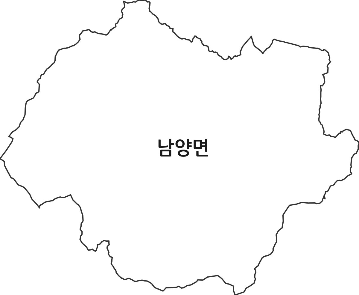 충청남도 청양군 남양면 행정동 행정구역 경계 지도