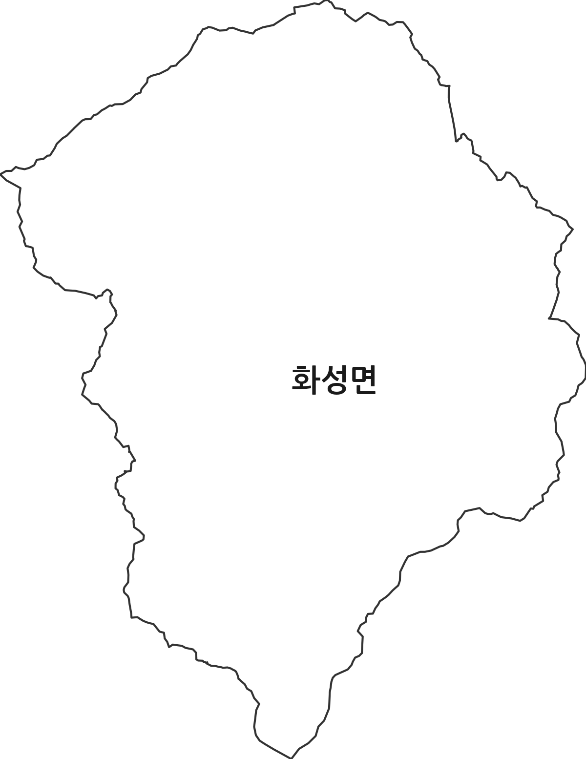 충청남도 청양군 화성면 행정동 행정구역 경계 지도
