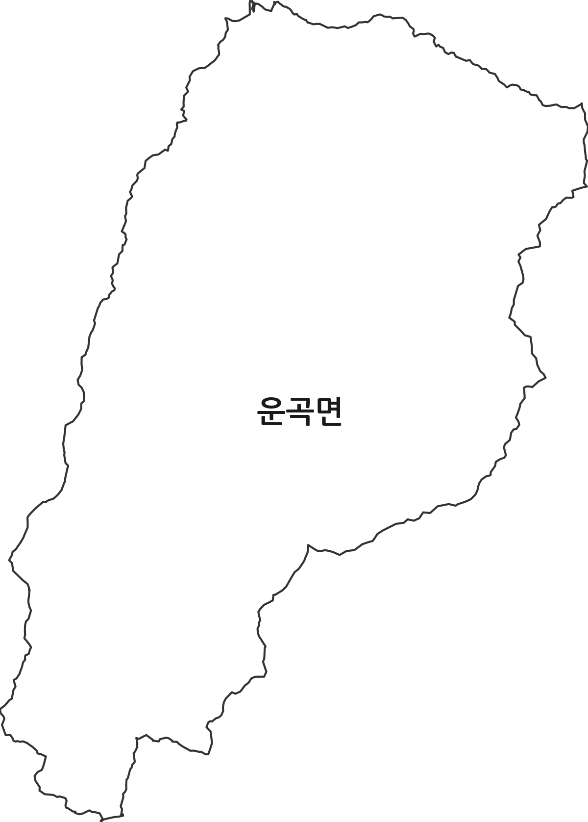 충청남도 청양군 운곡면 법정동 행정구역 경계 지도