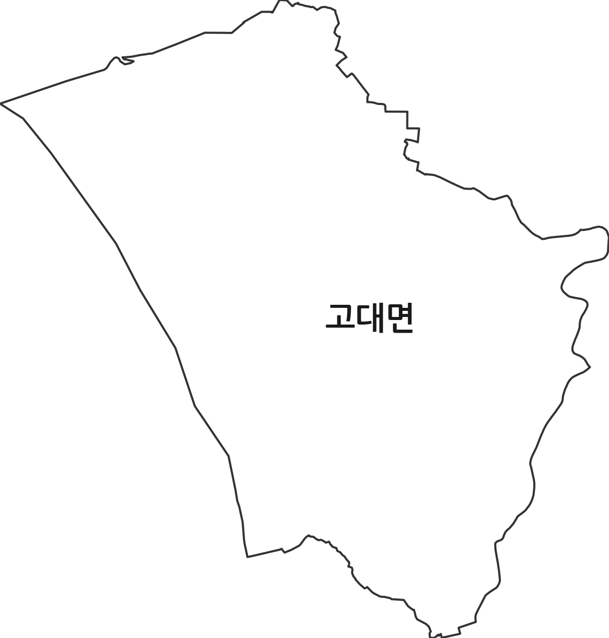 충청남도 당진시 고대면 행정동 행정구역 경계 지도