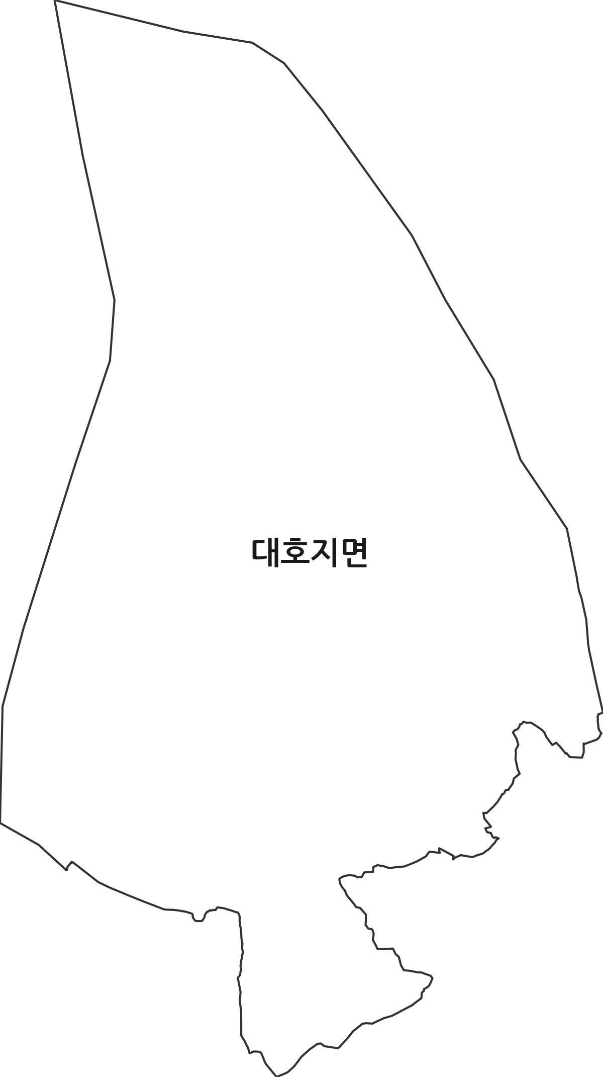 충청남도 당진시 대호지면 행정동 행정구역 경계 지도