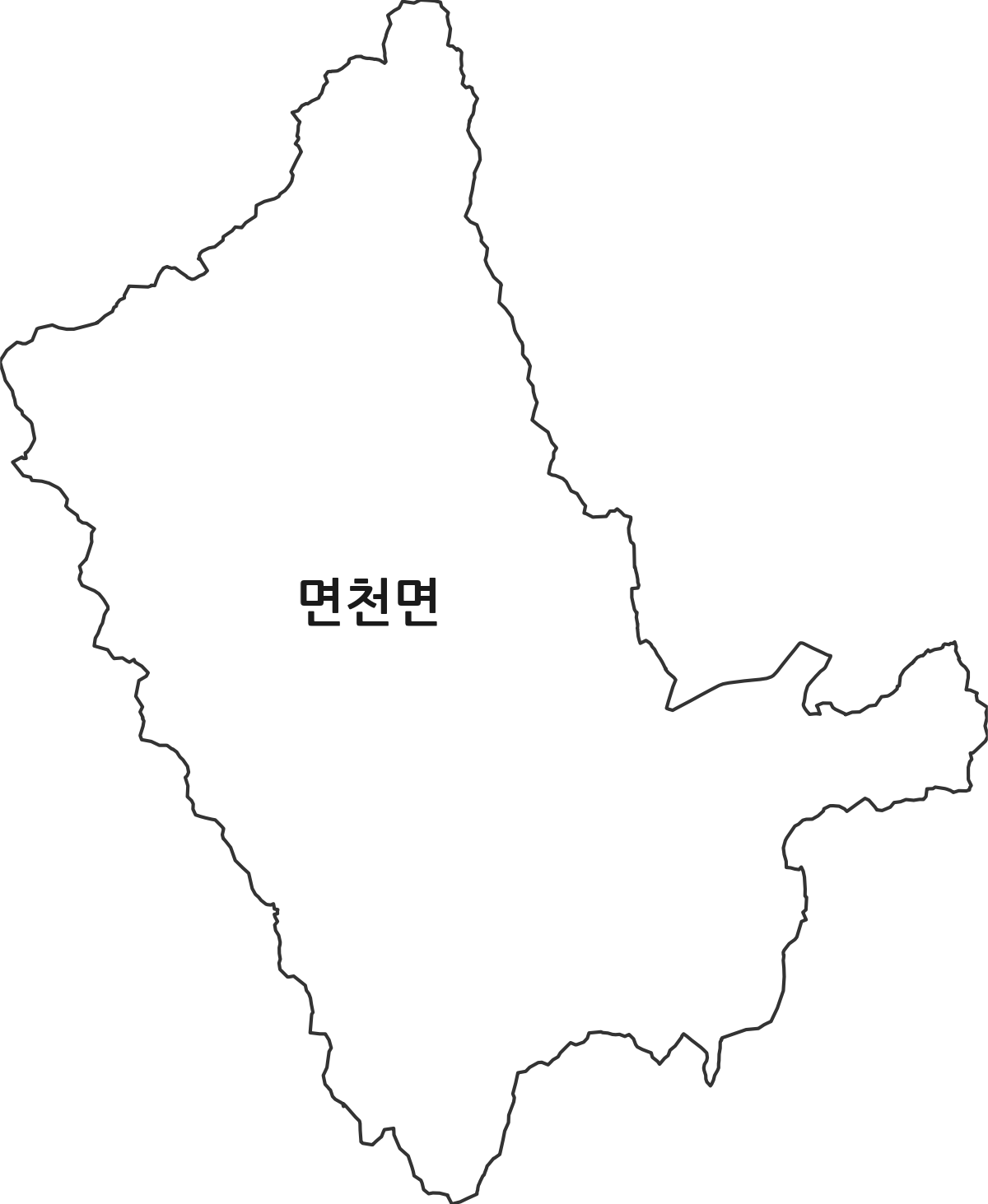 충청남도 당진시 면천면 행정동 행정구역 경계 지도