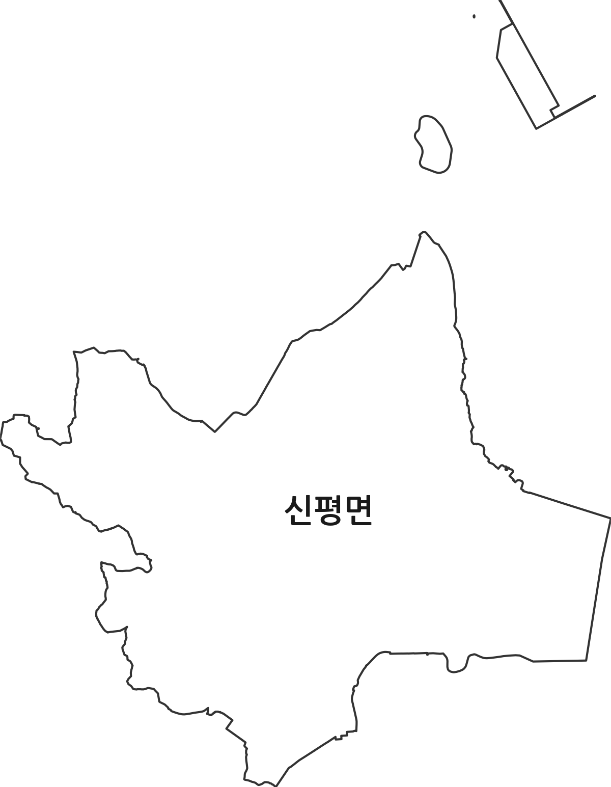 충청남도 당진시 신평면 행정동 행정구역 경계 지도