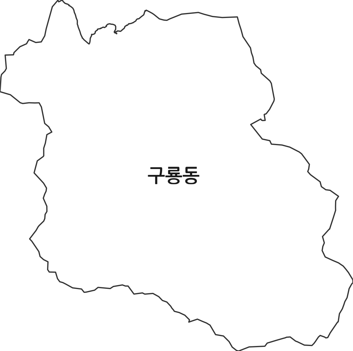 충청남도 당진시 구룡동 법정동 행정구역 경계 지도