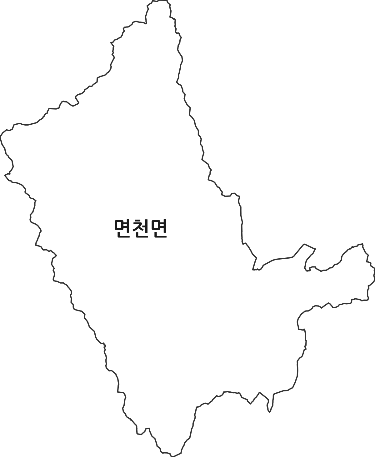 충청남도 당진시 면천면 법정동 행정구역 경계 지도