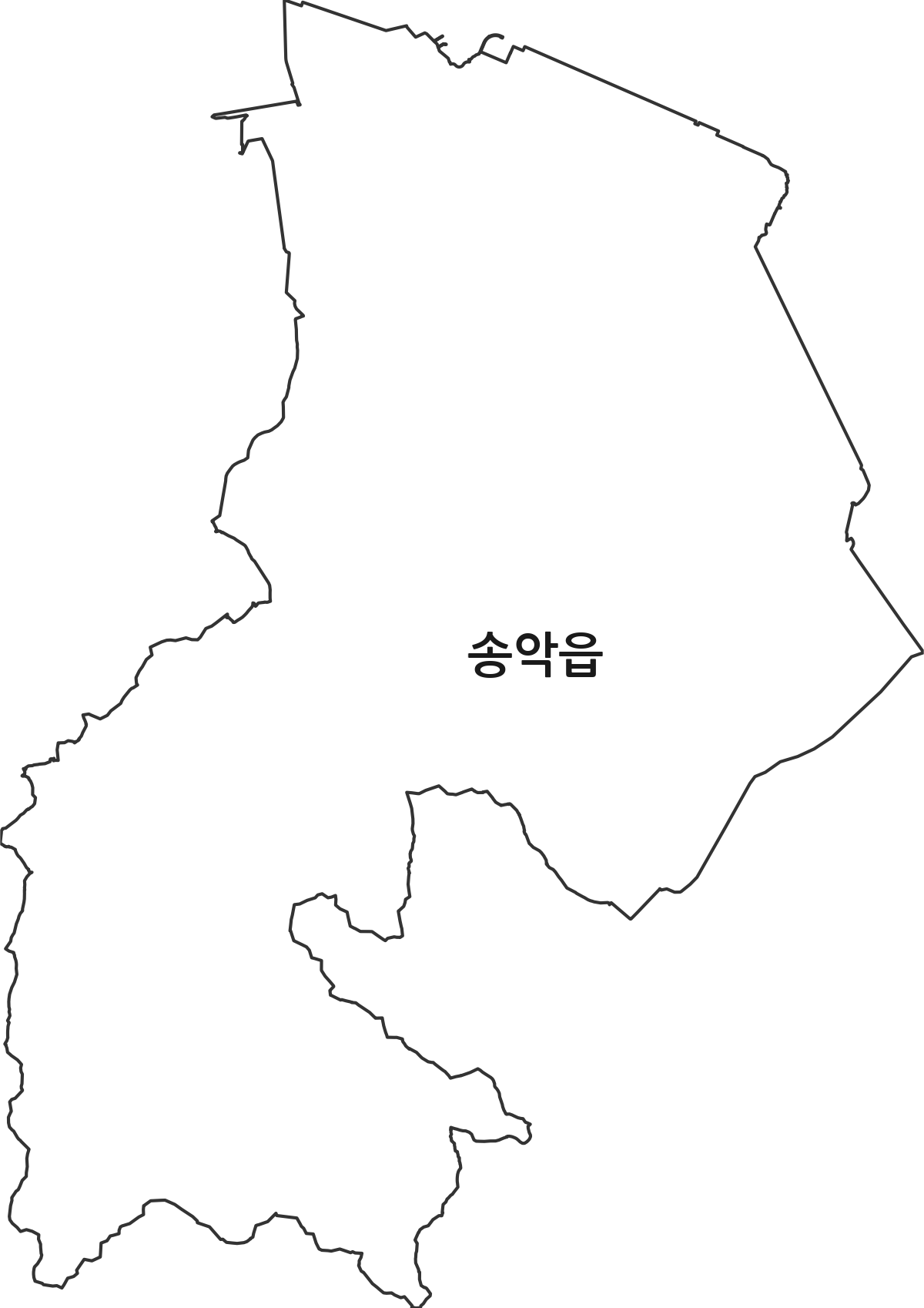 충청남도 당진시 송악읍 법정동 행정구역 경계 지도