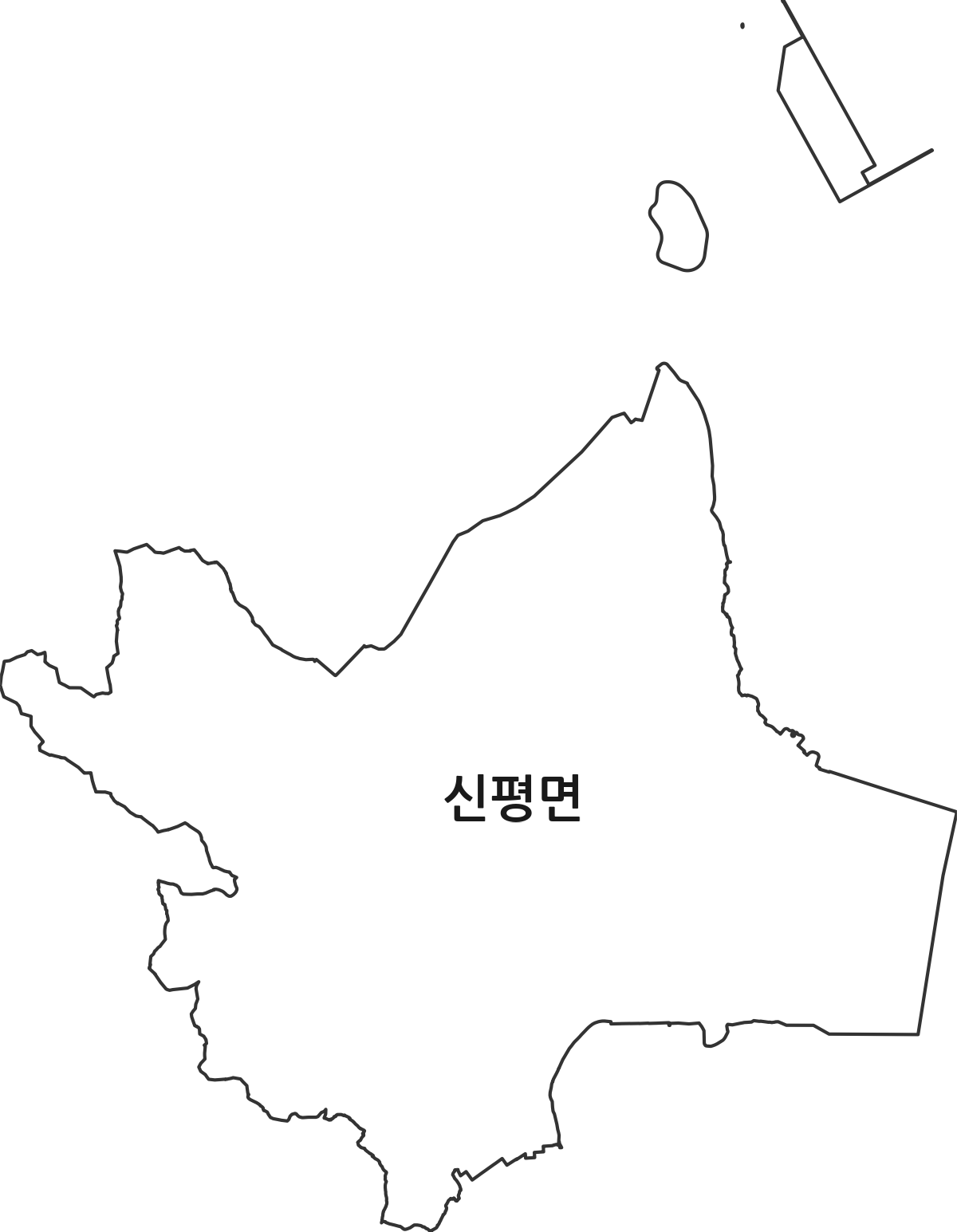 충청남도 당진시 신평면 법정동 행정구역 경계 지도