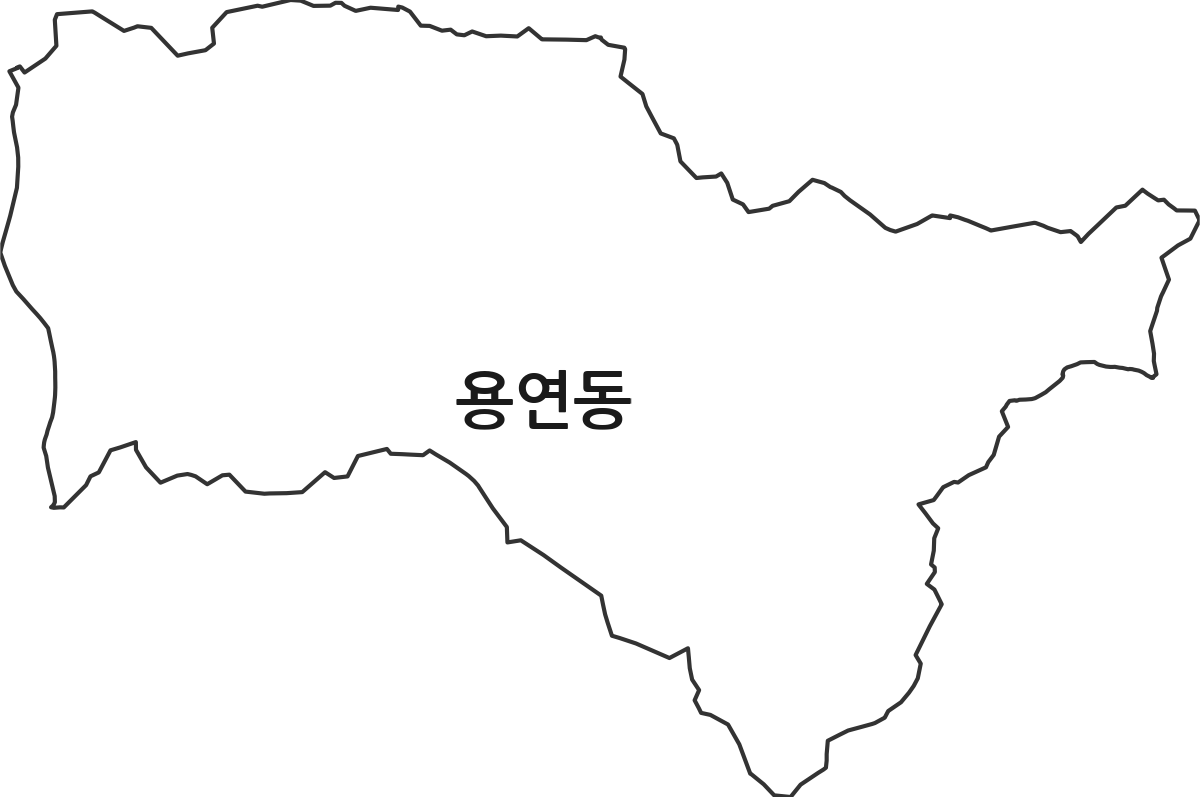 충청남도 당진시 용연동 법정동 행정구역 경계 지도